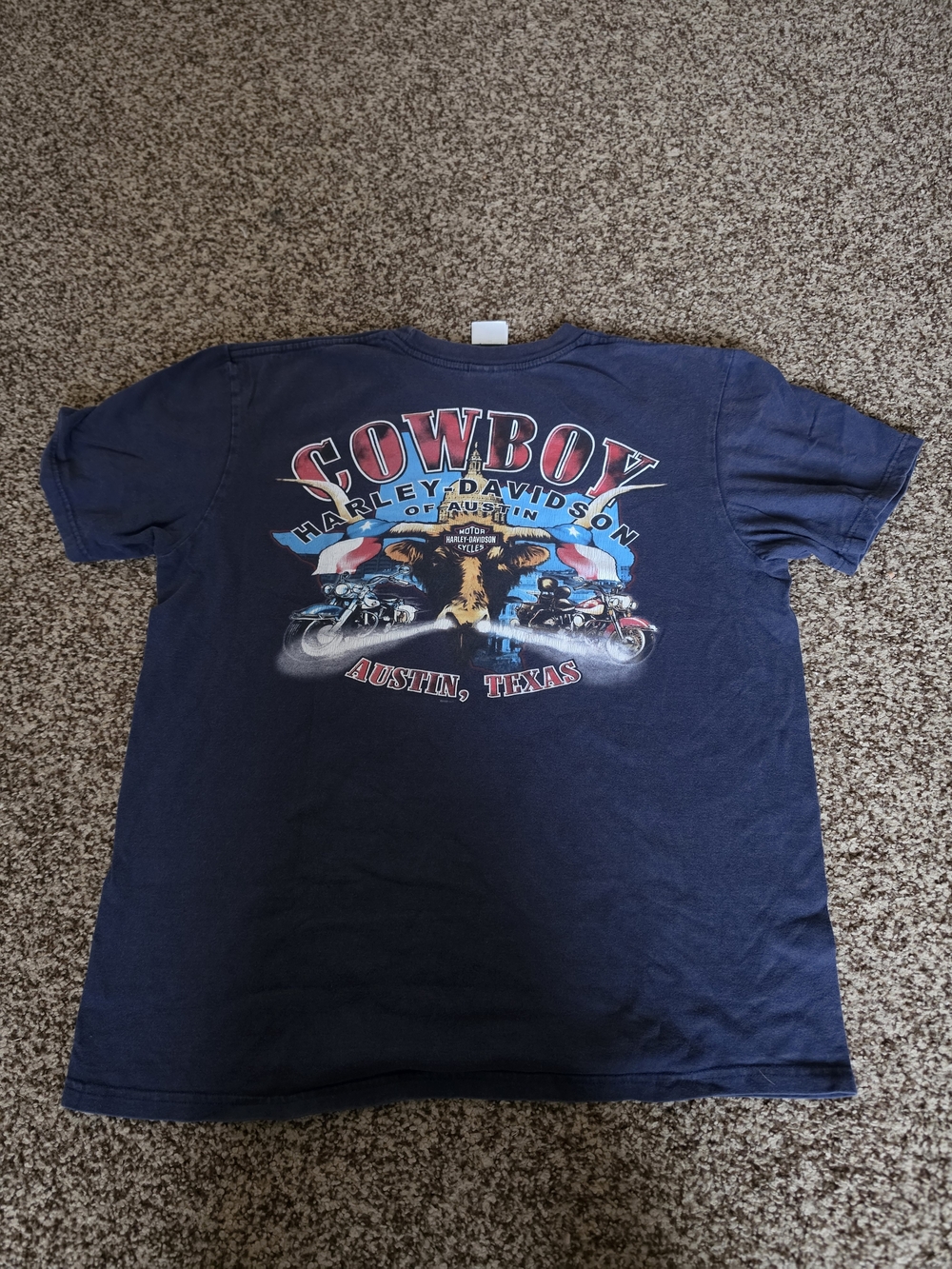 Harley-Davidson Cowboy Austin Texas Graphic Pocket T-Shirt Men's Size L